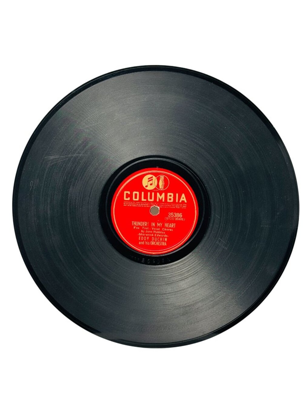 Eddy Duchin Thunder! In My Heart 10in Shellac 78 Columbia 35386